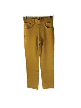 Betabrand 7-Pocket Dress Pant Yoga Pant Straight Leg Pants Yellow Size XS